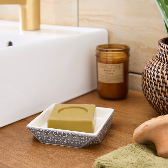 View Tile Embossed Soap Dish View Tile Embossed Soap Dish