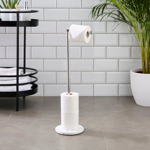 Marble Effect Ribbed Resin Toilet Butler