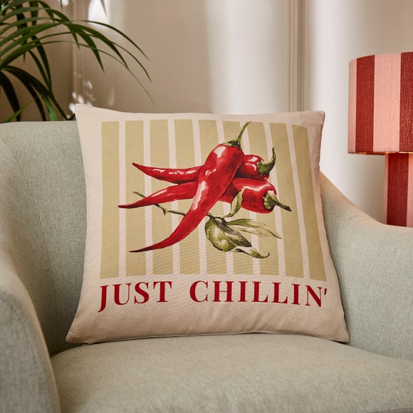 Just Chillin' Cotton Square Cushion Cover