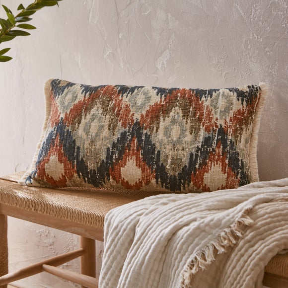 View Matalasse Ikat Cotton Rectangle Cushion Cover View Matalasse Ikat Cotton Rectangle Cushion Cover
