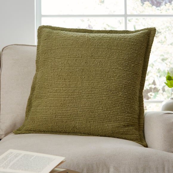 Textured Boucle Stripe Cotton Square Cushion
