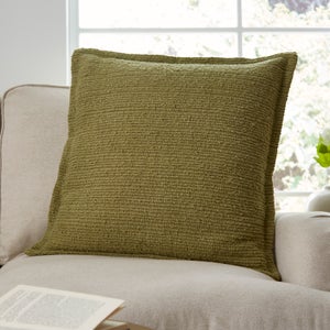 Textured Boucle Stripe Cotton Square Cushion