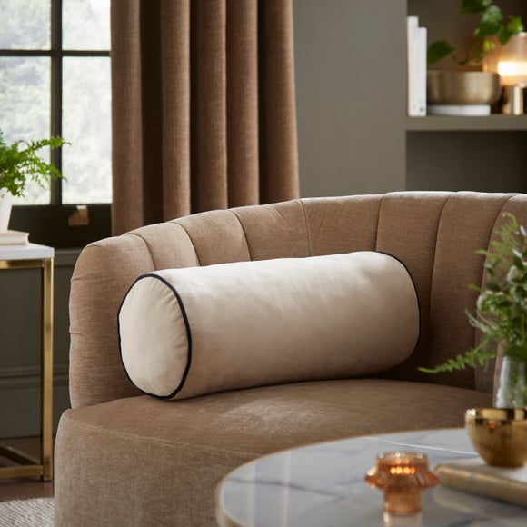 Click to view product details and reviews for Luxe Velour Contrast Bolster Cushion. Click to view product details and reviews for Luxe Velour Contrast Bolster Cushion.