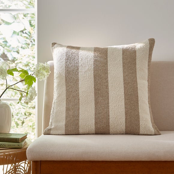 Boucle Stripe Cotton Square Cushion
