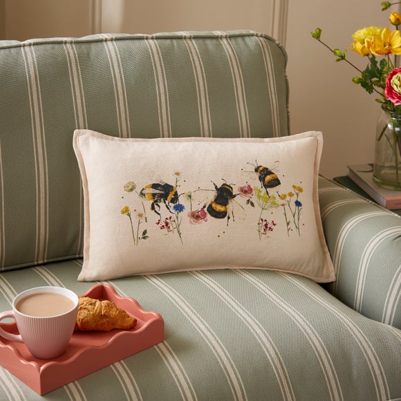 Bees Cotton Rectangle Cushion