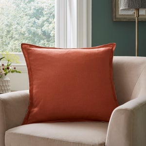 Contrast Oxford Edge Cotton & Linen Square Cushion Cover