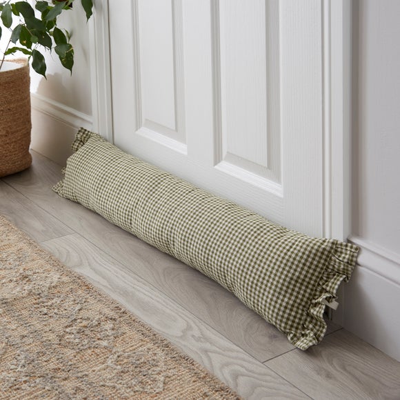 View Gingham Frill Cotton Draught Excluder View Gingham Frill Cotton Draught Excluder