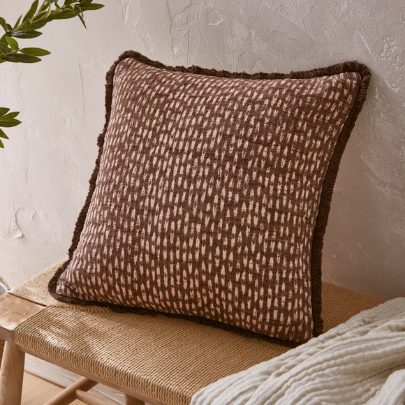 View Matalasse Batik Effect Cotton Square Cushion Cover View Matalasse Batik Effect Cotton Square Cushion Cover