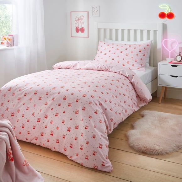 Cherries Reversible Duvet Cover & Pillowcase Set