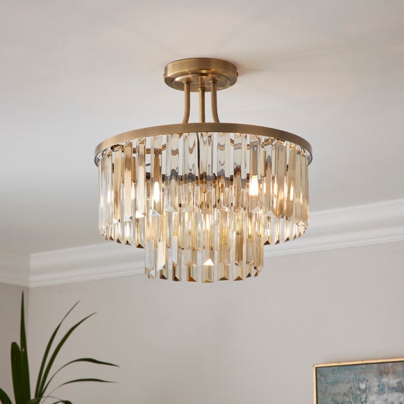 View Audra 3 Light Semi Flush Ceiling Light View Audra 3 Light Semi Flush Ceiling Light