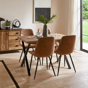 Walden Set Of 4 Dining Chairs- Faux Leather