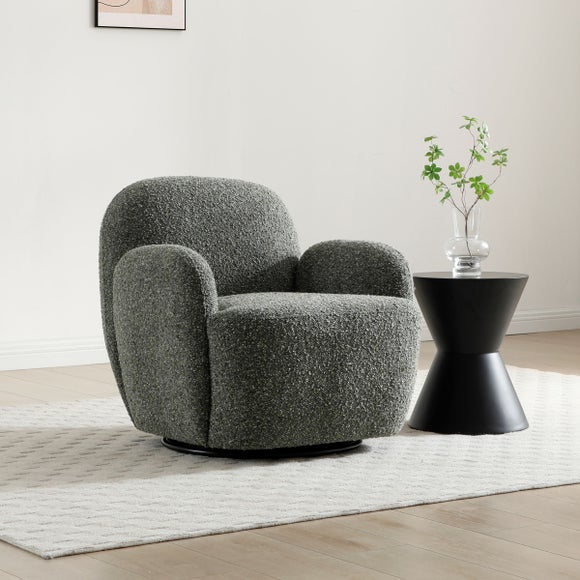 Click to view product details and reviews for Ila Chunky Chenille Swivel Chair. Click to view product details and reviews for Ila Chunky Chenille Swivel Chair.