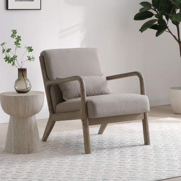 Click to view product details and reviews for Khali Oatmeal Linen Occasional Chair.