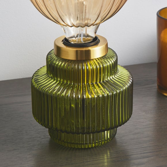Click to view product details and reviews for Return Niamh Ribbed Glass Table Lamp Base.