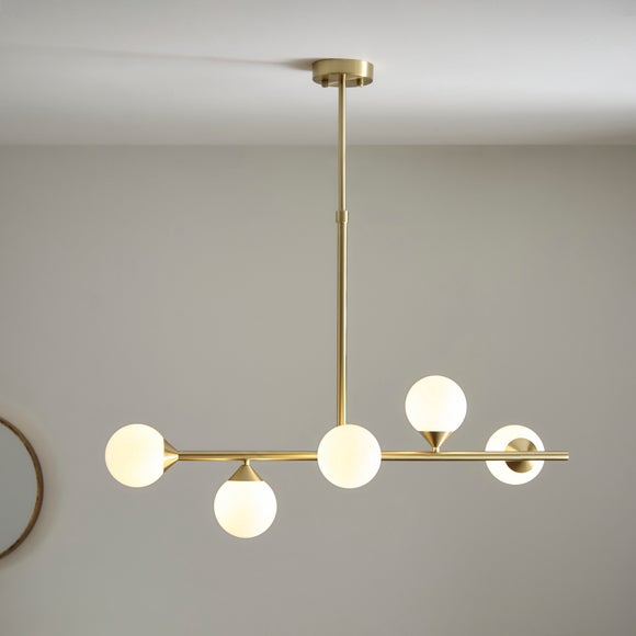 Return Vogue Willis 5 Light Diner Ceiling Light Gold