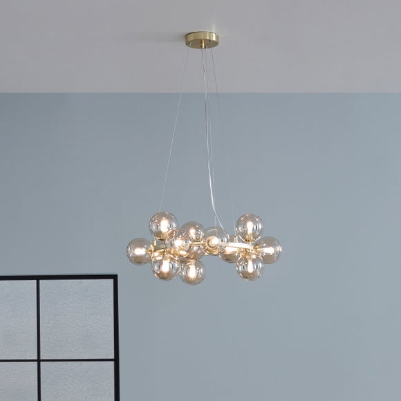 Return Vecchio Glass Ball 15 Light Ceiling Light