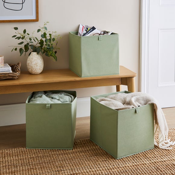 View Set Of 3 Foldable Storage Boxes View Set Of 3 Foldable Storage Boxes