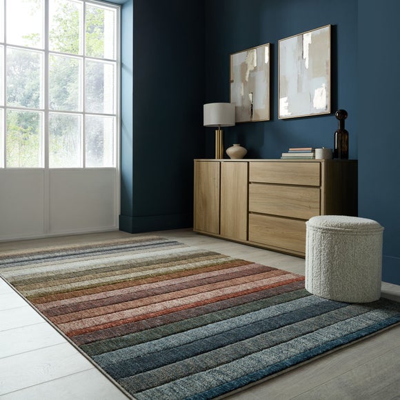 Elias Stripe Modern Flatweave Rug