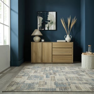 Geo Grid Modern Striped Rug