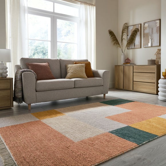 Otis Wool Patchwork Check Rug