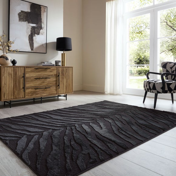 Boucle Carved Zebra Rug