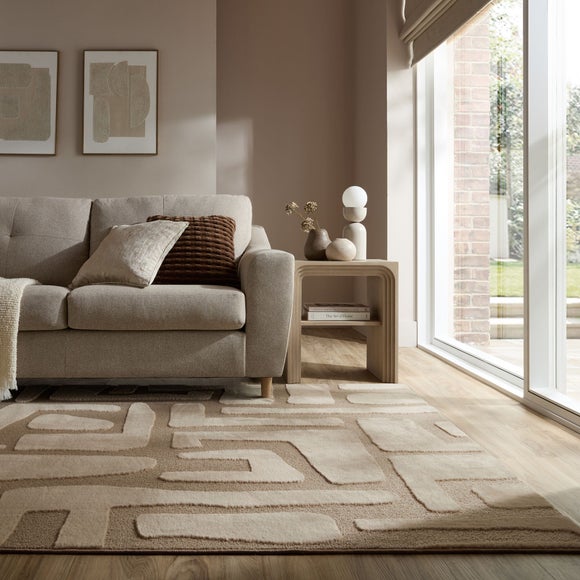 Boucle Carved Faux Fur Rug