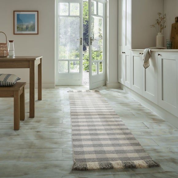 Tess Flatweave Check Runner