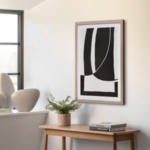 Cedar & Sage Abstract Noir Et Blanc Framed Print