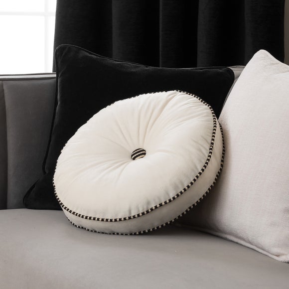 Chenille Stripe Round Cushion