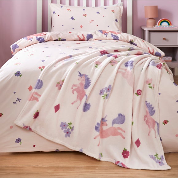 Unicorn Fleece Throw 100cm x 150cm