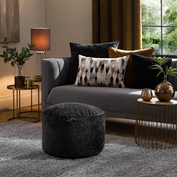 Radiance Chenille Round Pouffe