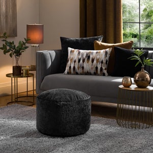 Radiance Chenille Round Pouffe
