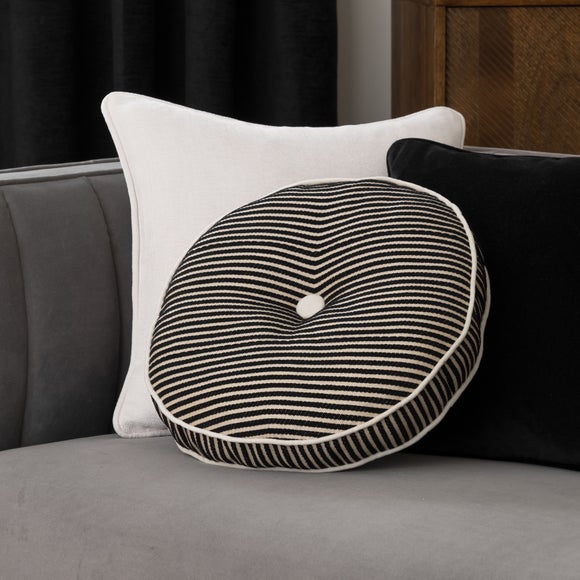 Chenille Stripe Round Cushion