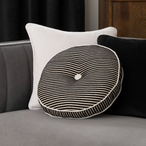 Chenille Stripe Round Cushion