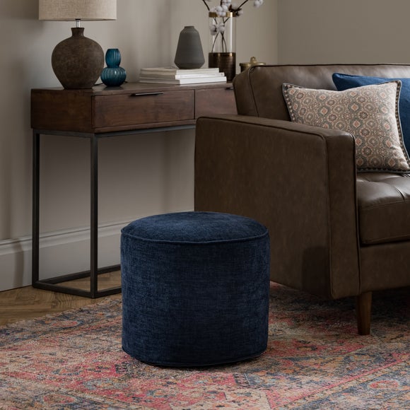 Chenille Round Pouffe
