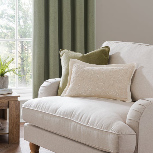 Leaf Linework Rectangle Cushion