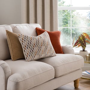 Diamond Cut Velvet Rectangle Cushion