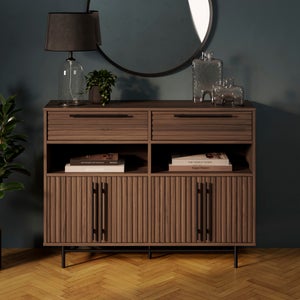 Bryant Hallway Console Table With Shoe Storage- Mango Wood Effect