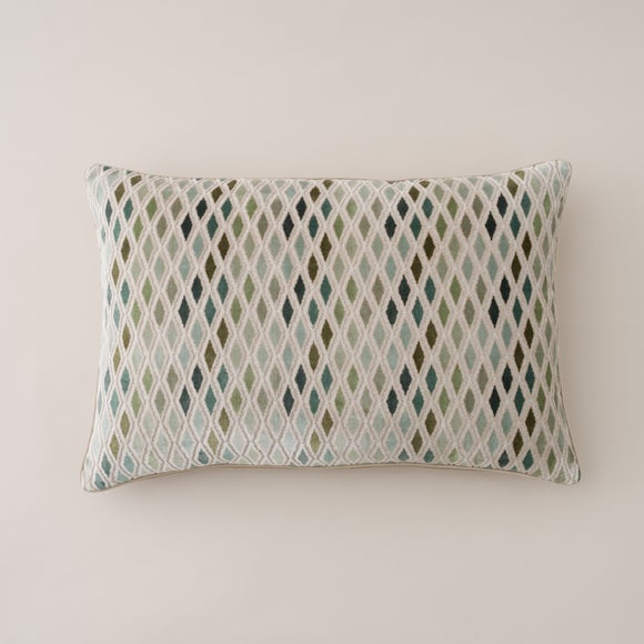 Diamond Cut Velvet Rectangle Cushion