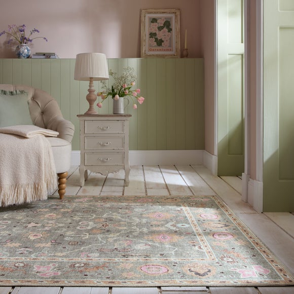 Click to view product details and reviews for Una Floral Washable Rug.