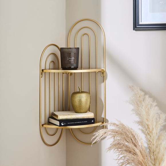 Geometric Decorative Corner Wall Shelf
