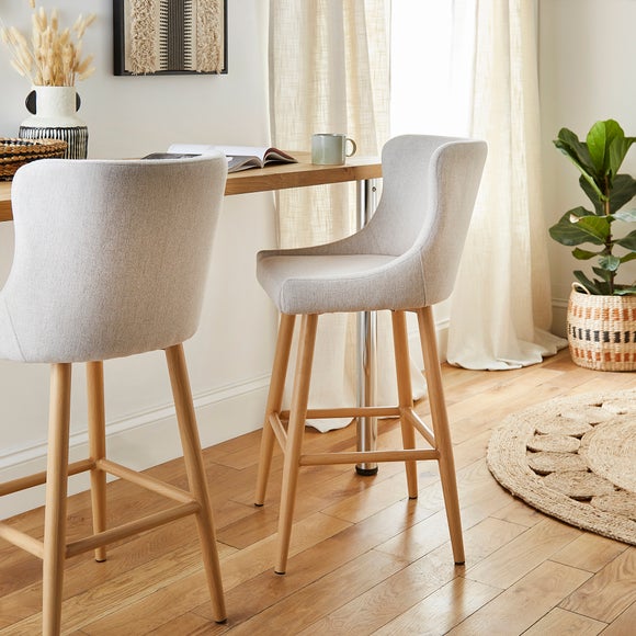 Montreal Bar Stool, Natural Fabric