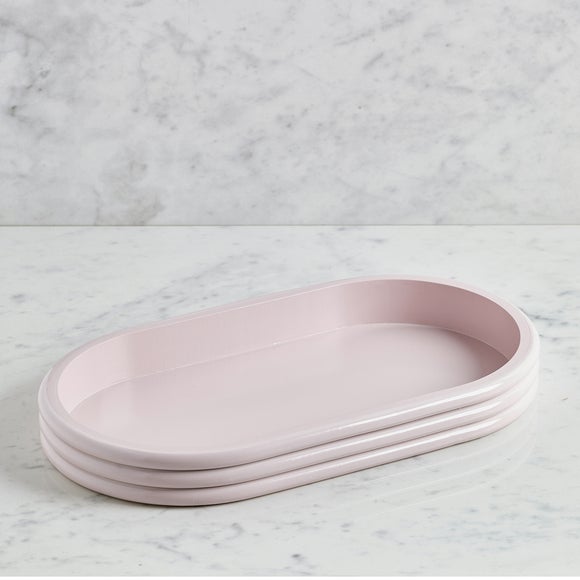 Bobby Oval Ridged Barware Tray