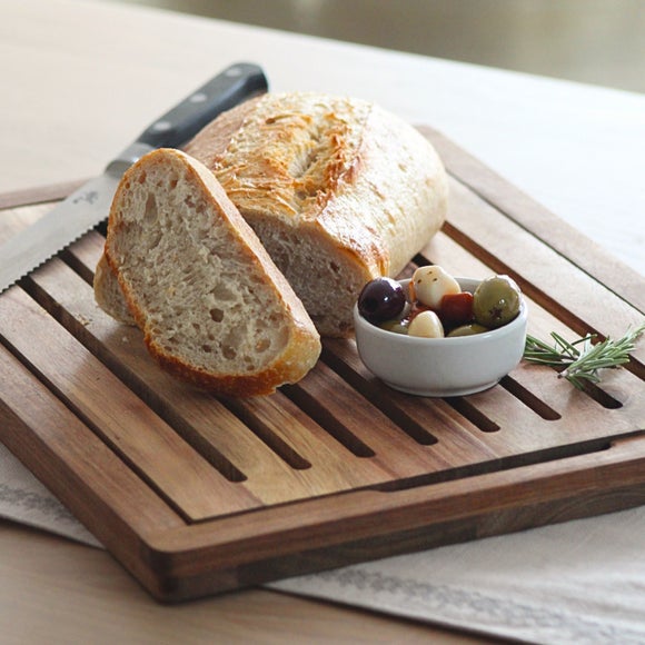 Acacia Crumb Catcher Bread Board