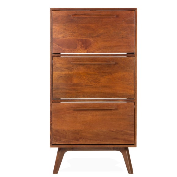Maxton Shoe Storage Unit, Mango Wood