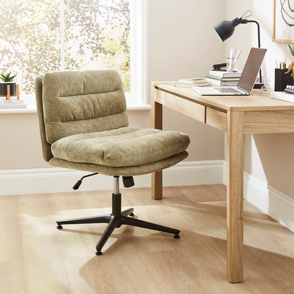 Click to view product details and reviews for Bertha Chenille Wide Criss Cross Office Chair.