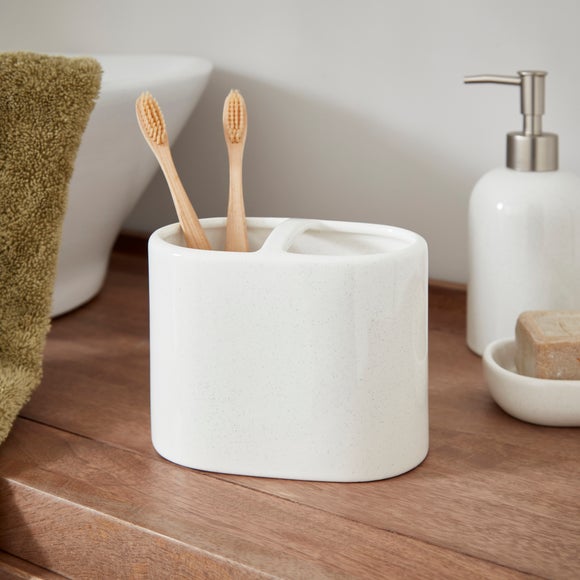 Click to view product details and reviews for Reactive Glaze Double Toothbrush Holder.