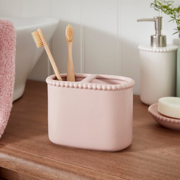 Bobbin Double Toothbrush Holder