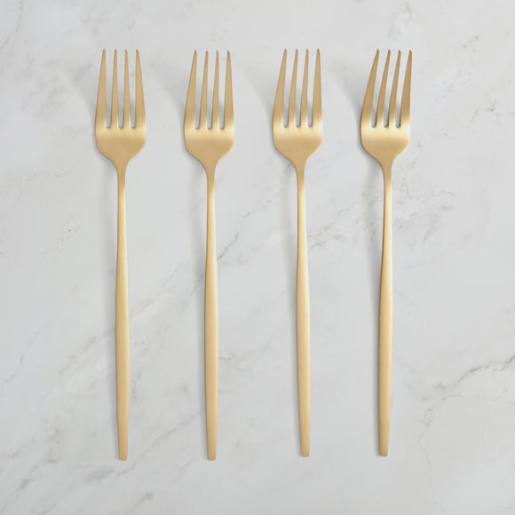 Hexham Set of 4 Gold Forks