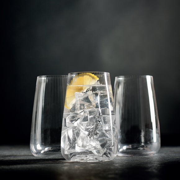 Click to view product details and reviews for Brooke Set Of 4 Ribbed Concave Highball Glasses.